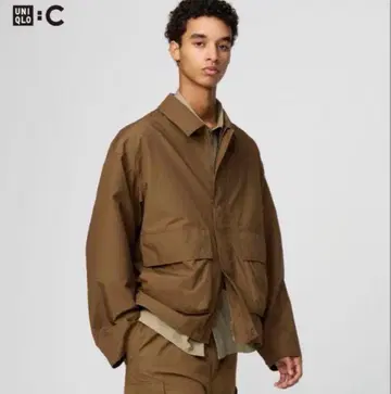 UNIQLO C 코튼 숏 블루종 브라운 M 사이즈