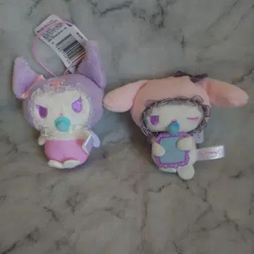 산리오 마이멜로디&쿠로미 봉제 인형 키링 세트