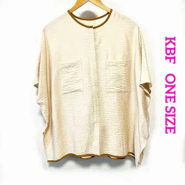 KBF 파이핑 판초 블라우스 ONE SIZE 베이지
