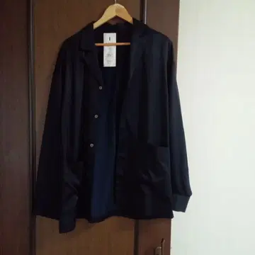 1LDK 오픈 카라 셔츠 블랙