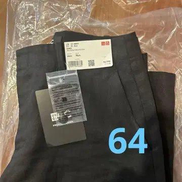 새상품 프리미엄 린넨 팬츠 UNIQLOC 유니클로 64 사이즈 블랙