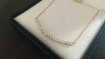 [반돔 아오야마] 다이아몬드 뤼르 목걸이 (0.38ct/YG)