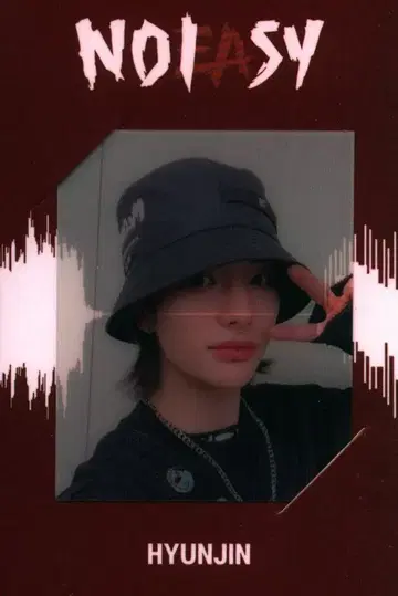 StrayKids NOEASY 현진 트레이딩 카드 빨간 테두리
