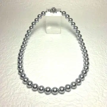 9mm 블랙 조개 진주 40cm 길이 목걸이