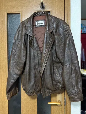 Domani 브라운 가죽 자켓 44 브라운 빈티지 가죽