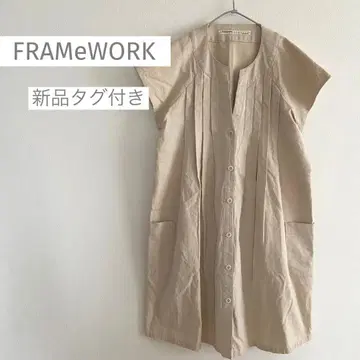 프레임워크 택 포함 새상품 코튼 린넨 튜닉 베이지 일본제