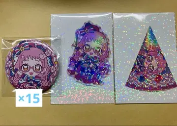 프리파라 캬라핀 아지미 캔뱃지 스티커