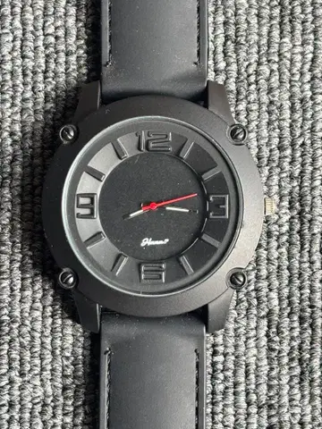 블랙 아날로그 남성용 손목시계