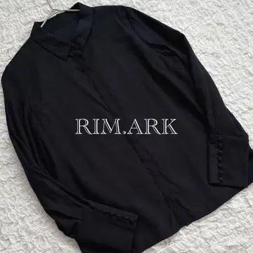 RIM.ARK 림아크 싸개 단추 긴팔 블라우스 셔츠 블랙 38
