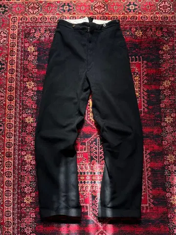 프렌치 앤틱 울 서지 슬랙스