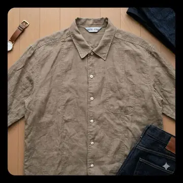 [레어 디자인] SHOU FONG 100% 린넨 핀턱 디자인 셔츠