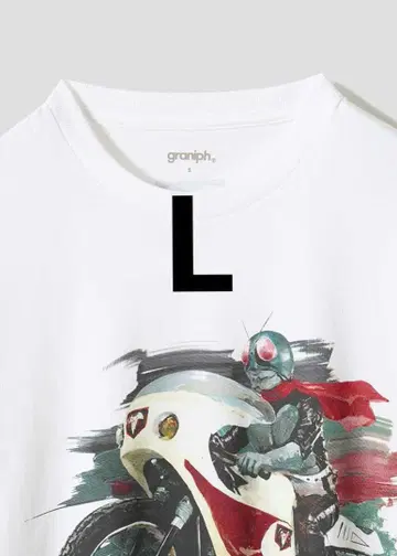L 가면라이더 사이클론호 그라니프 반팔 티셔츠 가면라이더 1호