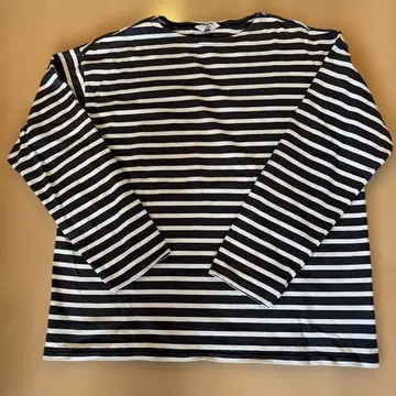 사이즈 5 AURALEE x IENA 바스크 보더 셔츠 그레이 화이트