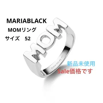 Sale 마리아 블랙 MOM 반지 사이즈 52 미사용 새상품 실버