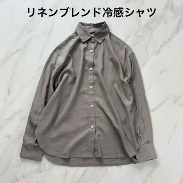 Elura 엘루라 린넨 블렌드 냉감 셔츠 그레이지 S 긴팔 블라우스