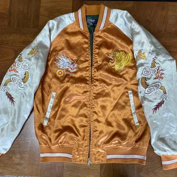 호랑이와 드래곤 자수 스카잔 오렌지