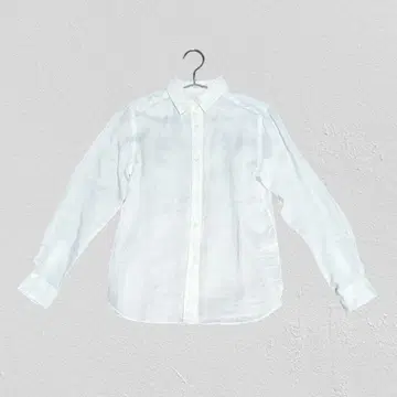 새상품급 MACPHEE 맥피 긴팔 셔츠 린넨100 화이트 36