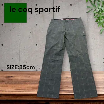 e le coq sportif 체크 무늬 플레어 팬츠 85cm