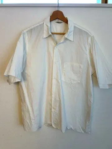 AURALEE 반팔 셔츠 사이즈 5 화이트