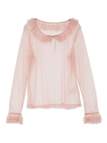 핑크하우스 도트 튤 블라우스 쉘핑크 PINK HOUSE