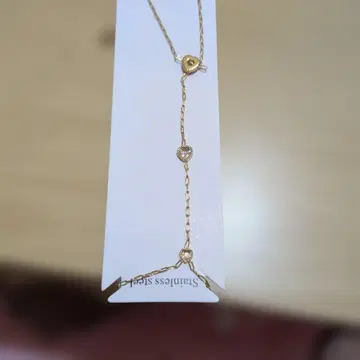 골드 도금 하트 모티브 팔찌