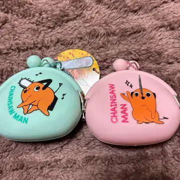 체인소 맨 포치타 실리콘 가마구치 지갑 파우치 키링