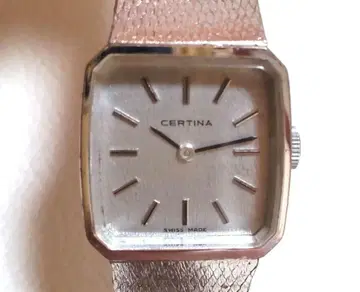 [ 작동품 ] CERTINA 여성용 손목시계 수동 와인딩 실버 컬러