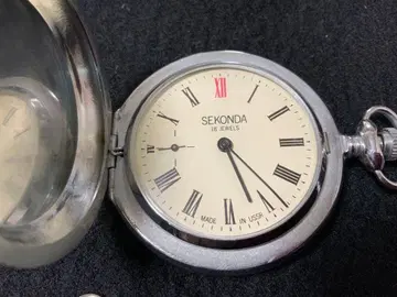 SEKONDA 수동 와인딩 회중시계 18 JEWELS