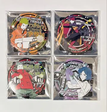 월드 트리거 와토리 캔뱃지 4개 세트