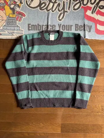 Agnes b 보더 니트 made in France