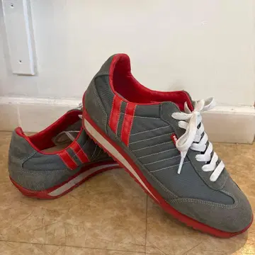 패트릭 스니커즈 그레이/레드 43 27.0cm