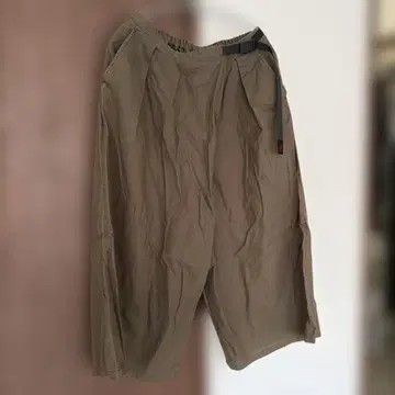 그라미치 카키 와이드 팬츠