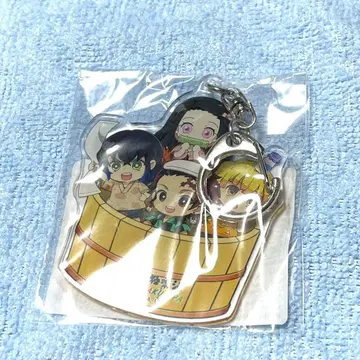 귀멸의 칼날 극락탕 콜라보 아크릴 키링 탄지로 네즈코 젠이츠 이노스케