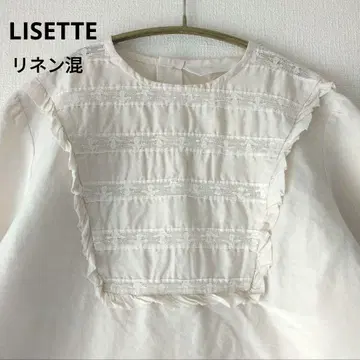 LISETTE 리제타 뤼도미라 백합 레이스 린넨 블라우스 베이지
