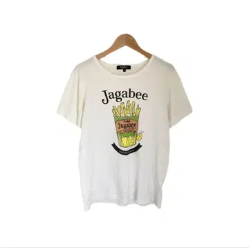 기업 티셔츠 자가비 카루비 콜라보 프린트 여성용 반팔 둥근넥 M