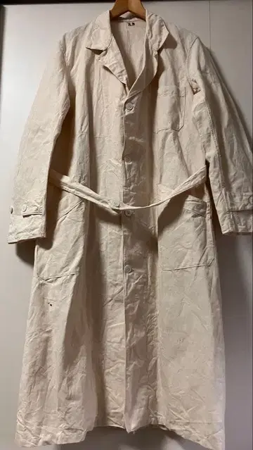 프랑스군 호스피탈 코트 데드스탁 코튼 린넨 메티스