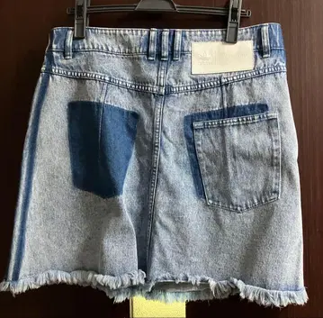새상품급 adidas 데님 미니 스커트 패치워크 디자인