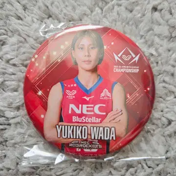 새상품 NEC 레드 로케츠 카와사키 와다 유키코 캔뱃지 챔피언쉽 한정판