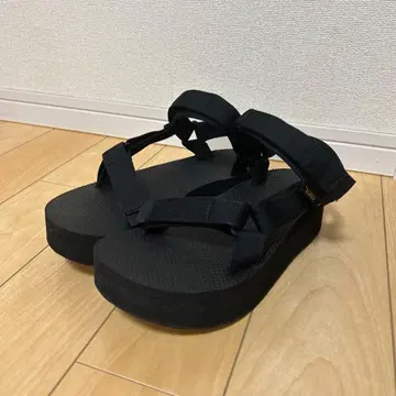 Teva 블랙 샌들 USA 7 24cm