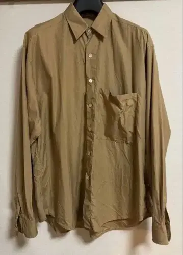 AURALEE 오라리 긴팔 셔츠 사이즈 4 카멜 버튼 셔츠