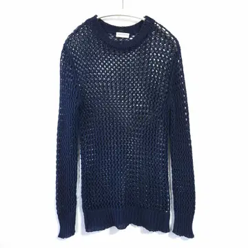 DRIES VAN NOTEN 메쉬 니트 네이비