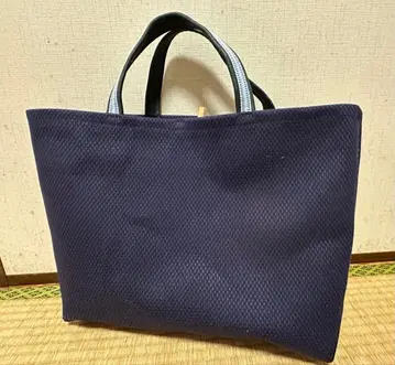 자수 직조 네이비 나염 일본 의류용 빅 토트백 기모노 코튼 사나다 끈