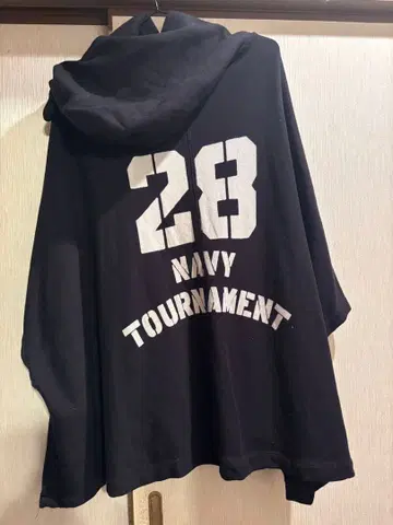 paopao 후드 부착 판초 블랙