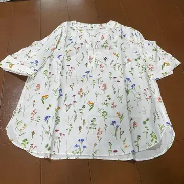 히비야 카단 DHC 콜라보 꽃무늬 반팔 셔츠 11호