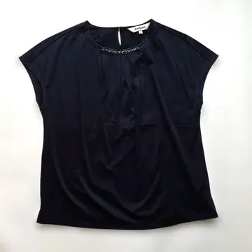 폴 스튜어트 비쥬 부착 프렌치 슬리브 티셔츠 네이비 사이즈 8