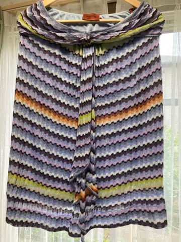 플레어 스커트 멀티 컬러 오렌지 택 Missoni 비치 파레오 42