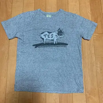 TES 파일 원단 강아지와 서핑보드 티셔츠 L