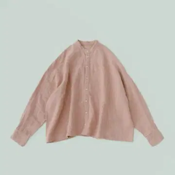 nest Robe 라미 린넨 기모 밴드 카라 셔츠