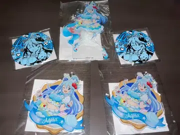 아쿠아 아크릴 스탠드, 키링, 캔뱃지 세트 이 멋진 세계에 축복을! 복권