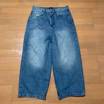 [ 새상품 ] H&M 슈퍼 배기 데님 34/30 XL 라이트 블루